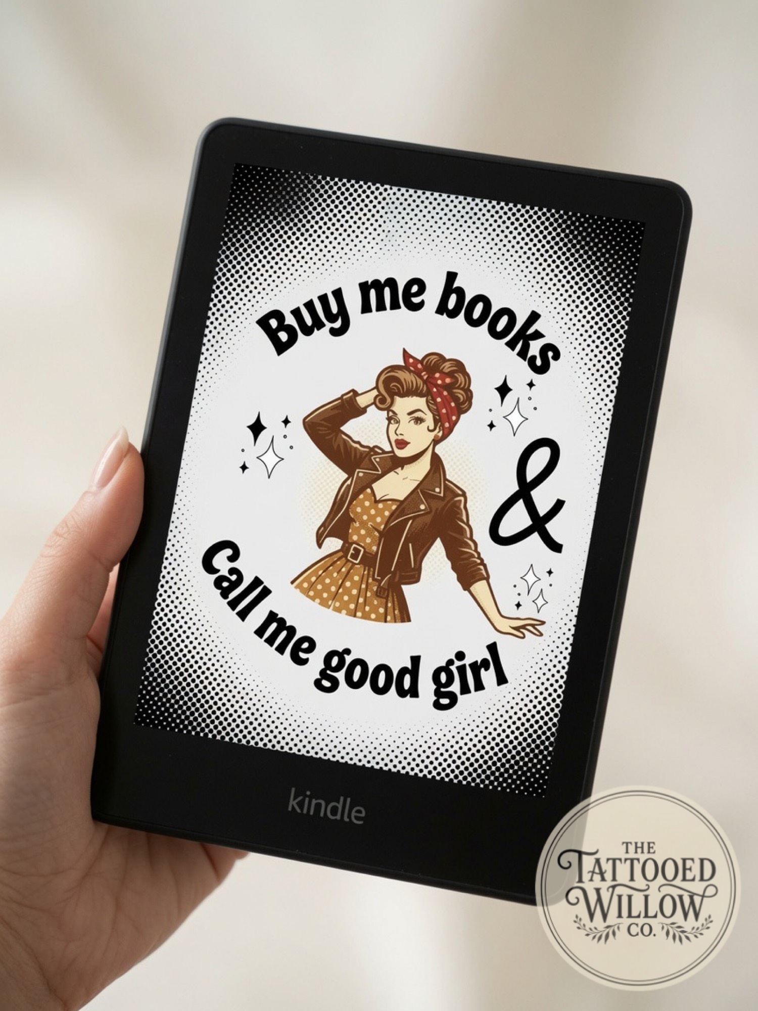 Buy Me Books held in hand