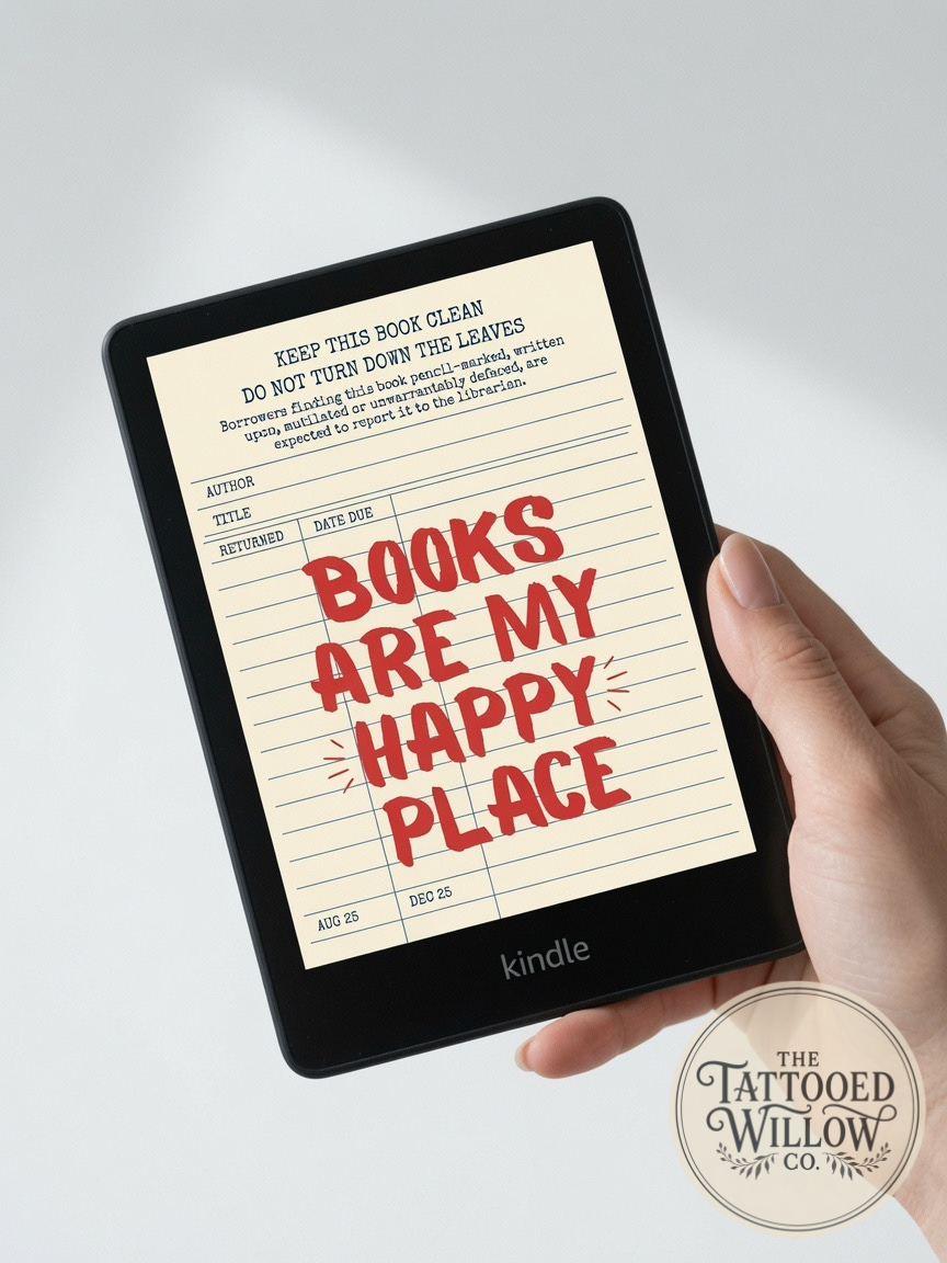 Books Are My Happy Place held in hand